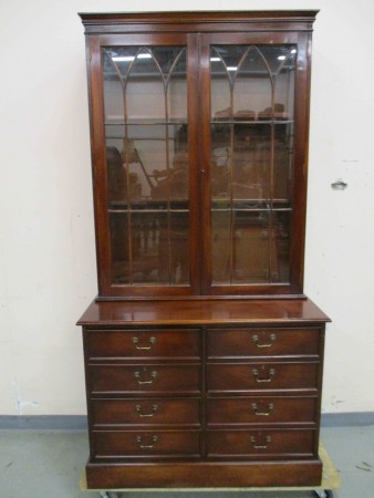 2540 - Knihovna mahagon anglie 2 - dilna   102 x 35 cm  V - 206 cm  -  PRODANO